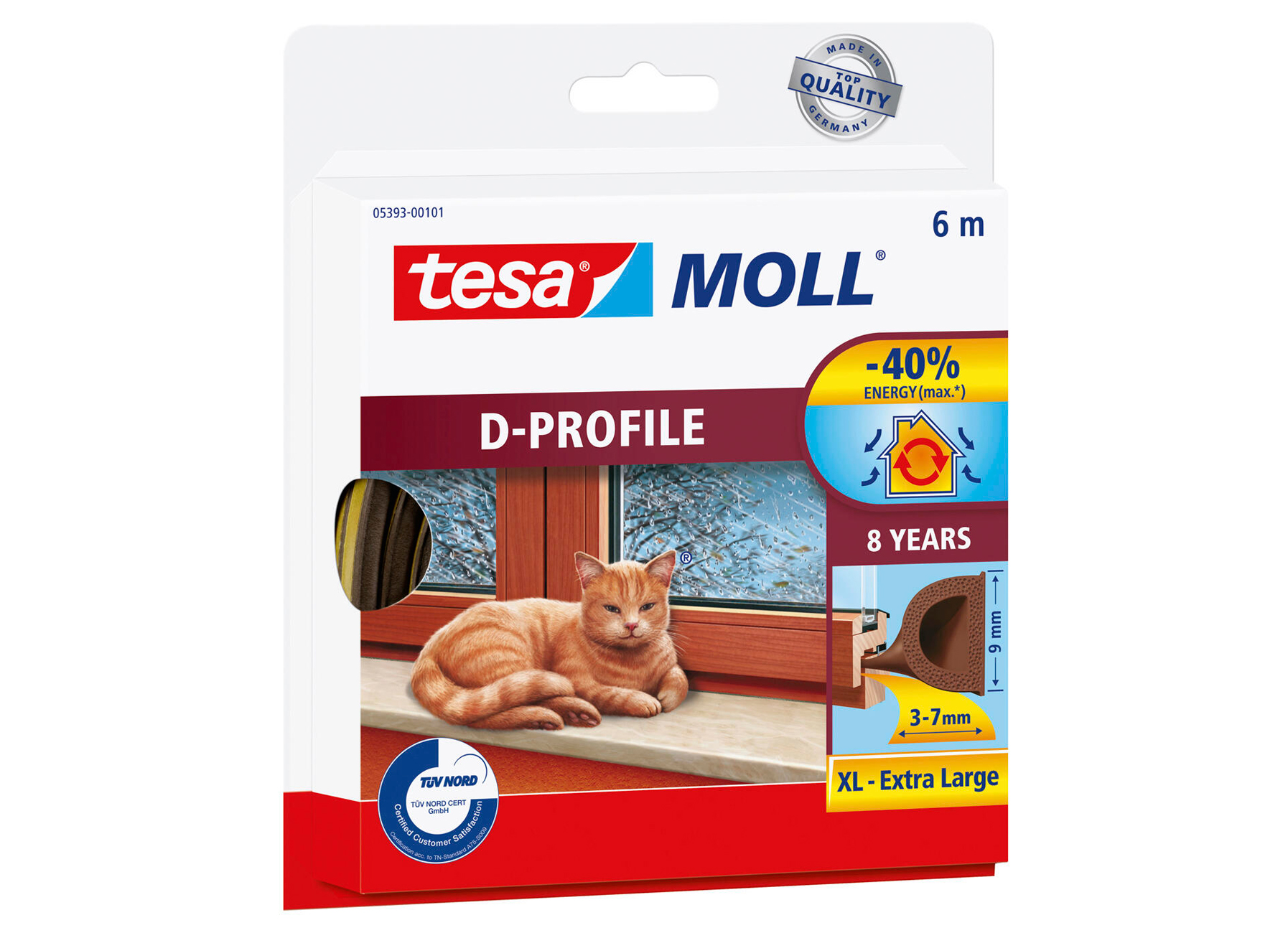TESAMOLL D-PROFILE BRUIN 6MX9MM