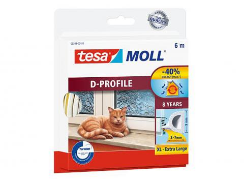 TESAMOLL D-PROFILE BLANC 6MX9MM