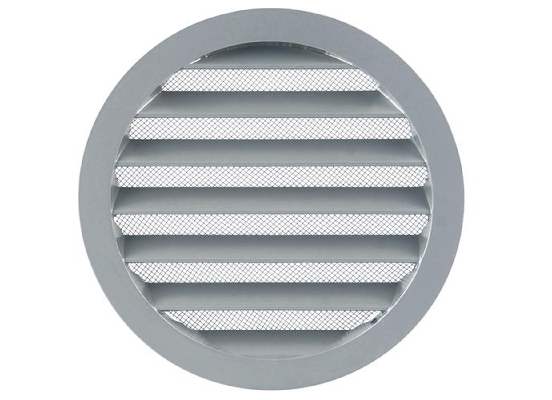 RENSON GRILLE ESTAMPEE RONDE A ENCASTRER 434/R ALU NATUREL Ø100MM