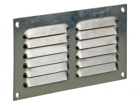 RENSON GRILLE ESTAMPEE RECTANGLE ALU NATUREL 200X100MM