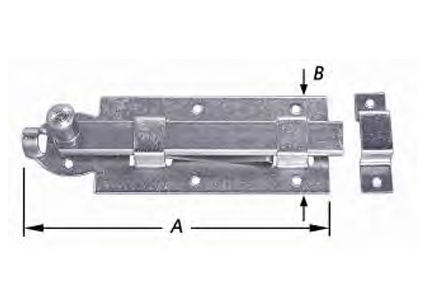 SCHUIF + SLUITBEUGEL VERZINKT 100MM