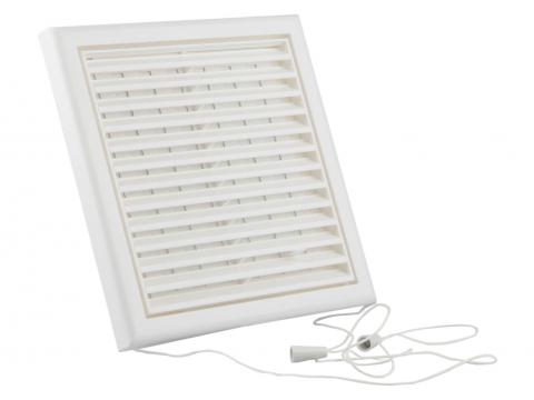 GRILLE REGLABLE AVEC MOUSTIQUAIRE EN PVC BLANC 732 187X187MM