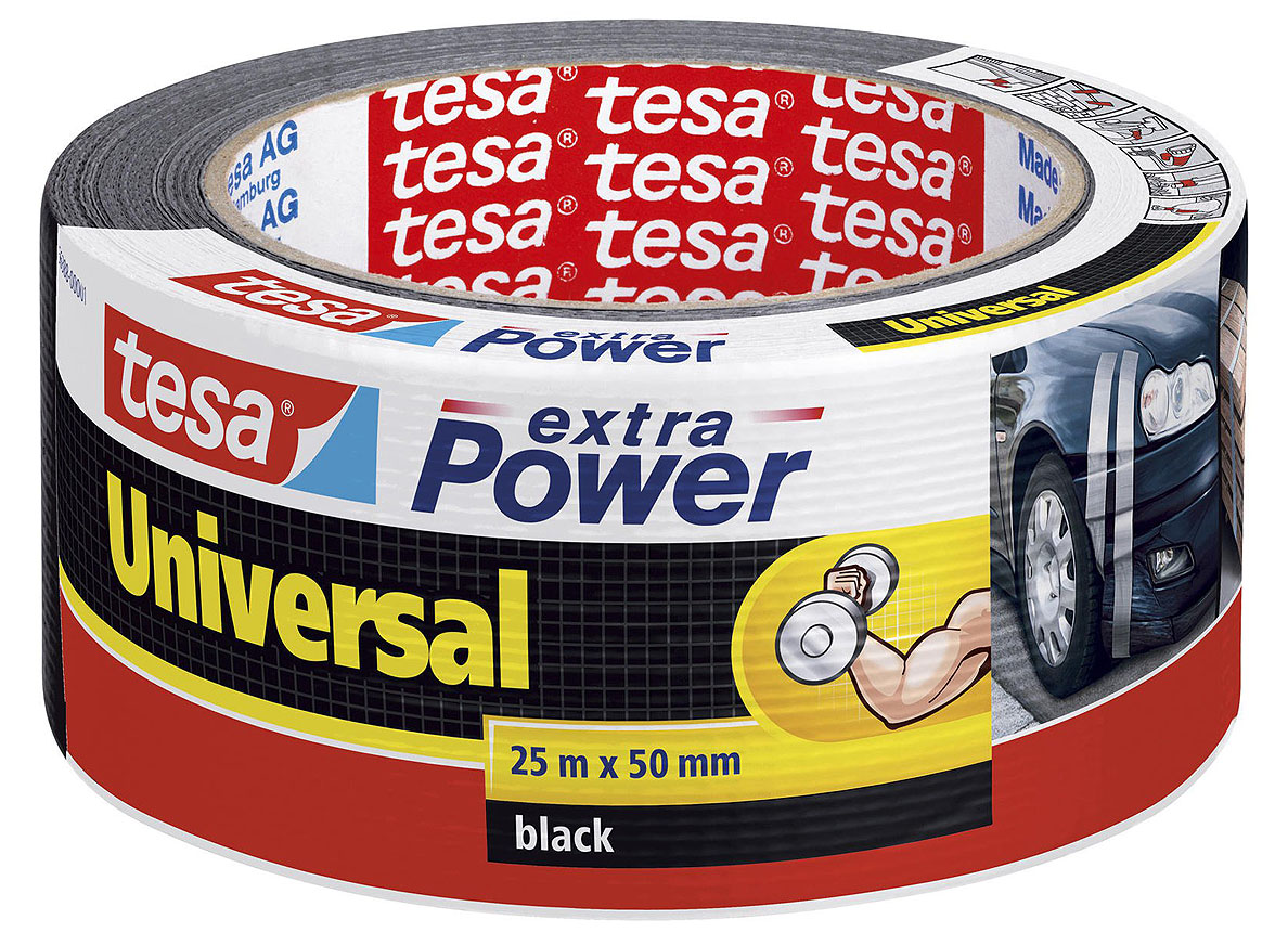 TESA EXTRA POWER UNIVERSAL ZWART 25MX48MM