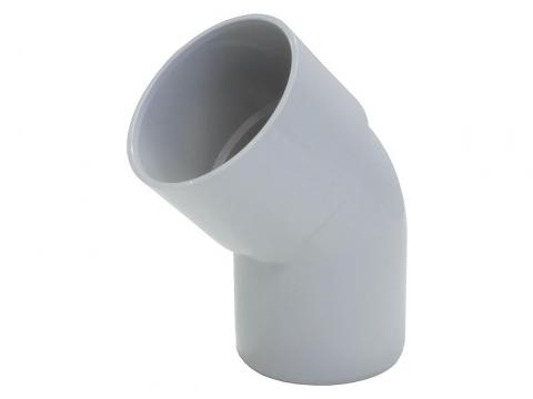 REGENWATER BOCHT Ø50MM 45° LICHTGRIJS M/F