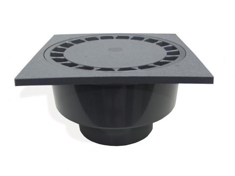 SCALA LOCK SIPHON DE COUR PVC 150X150 Ø40-50 GRIS FONCE