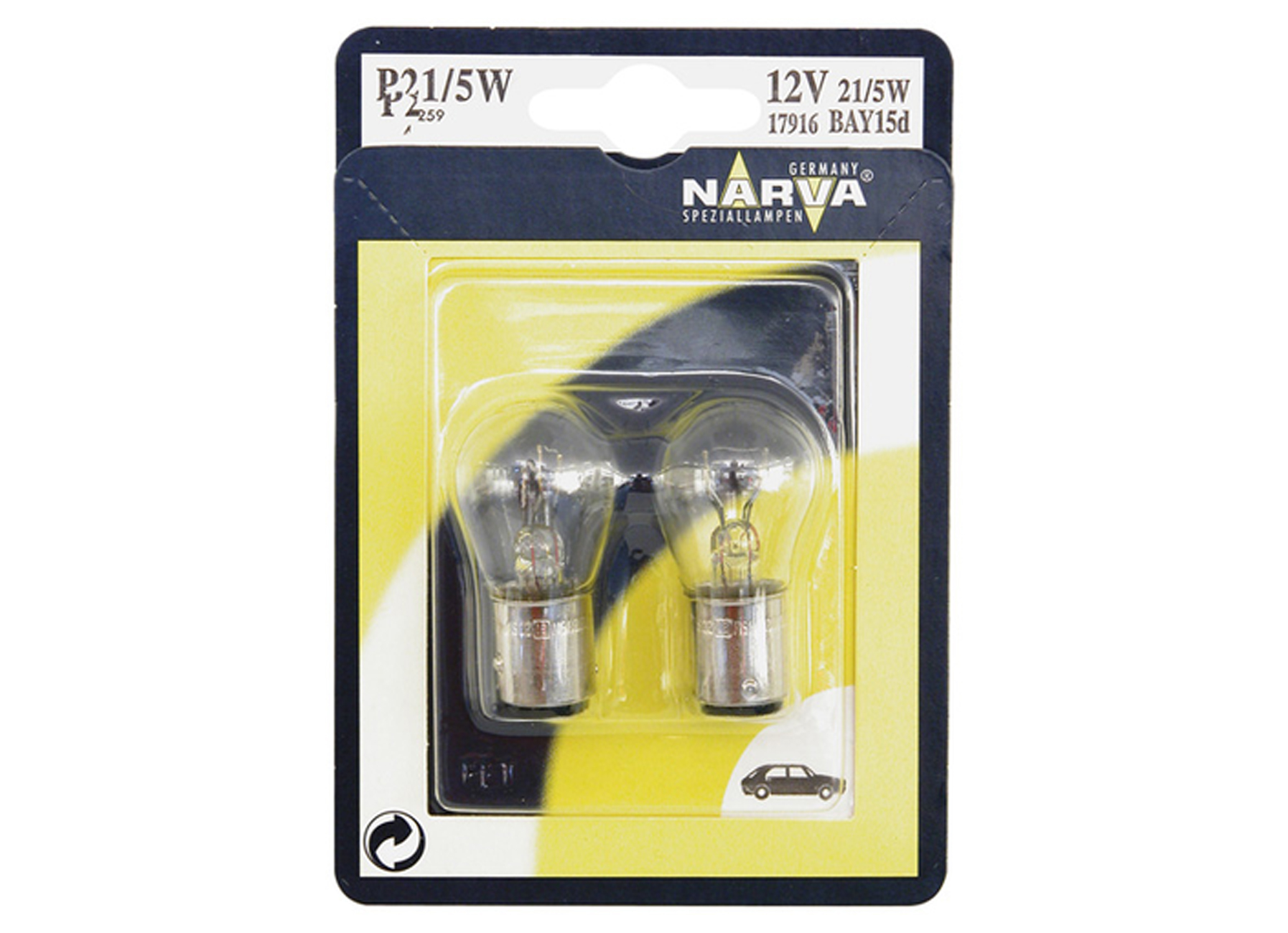 NARVA AMPOULE AUTO 17916 P21/5W 2 PIECES