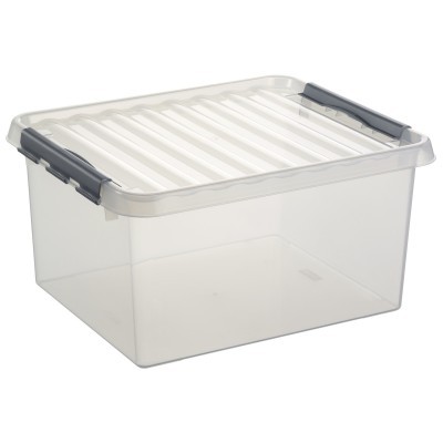 Q-LINE BOX 36L TRANSPARENT/METAAL