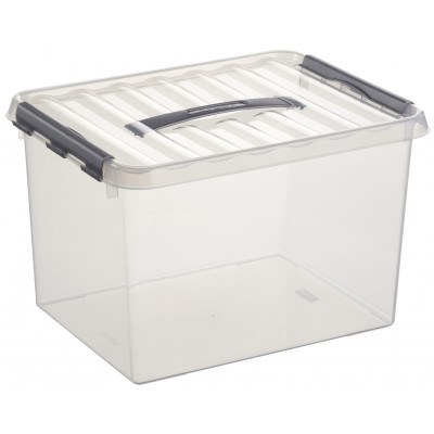 Q-LINE BOX 22L TRANSPARENT/METAL