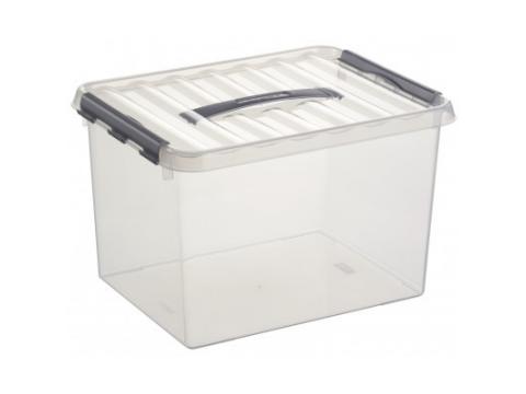 Q-LINE BOX 22L TRANSPARENT/METAL