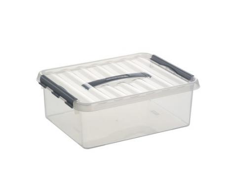 Q-LINE BOX 12L TRANSPARANT/METAAL