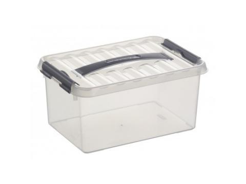 Q-LINE BOX 6L TRANSPARANT/METAAL