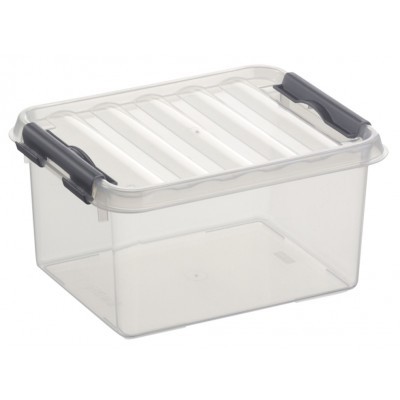 Q-LINE BOX 2L TRANSPARENT/METAL