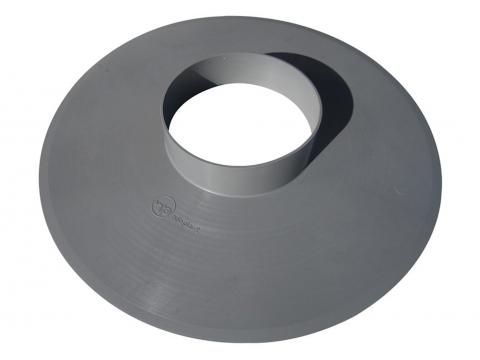 PLAQUE VENTILATION ROND GRIS SIMPLE PAROIS Ø80MM