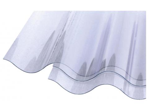 PVC PLAQUE ONDULEE 32/9 CRISTAL 1.04X1.83M