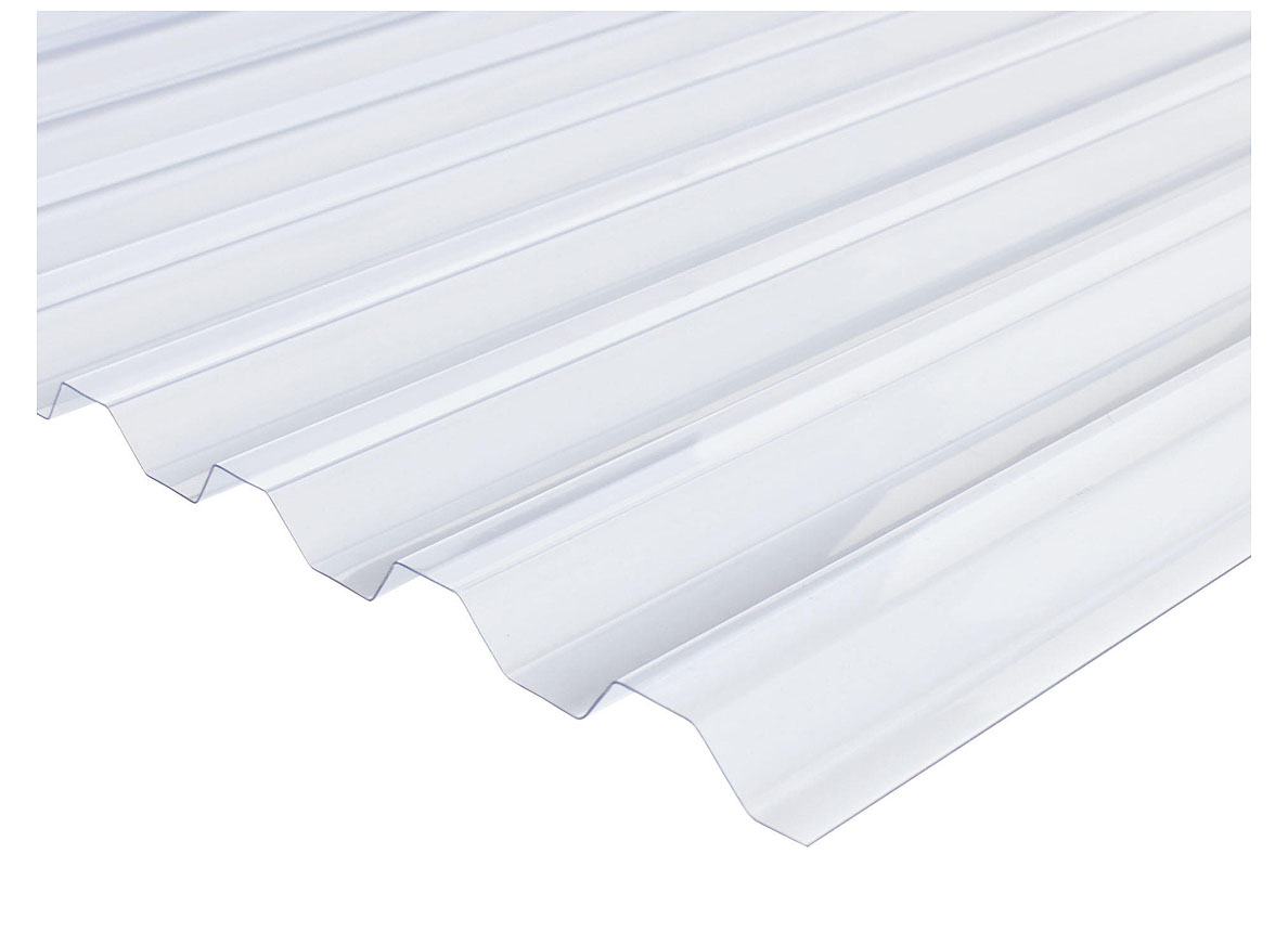 PVC PLAQUE ONDULEE 76/18 CRISTAL