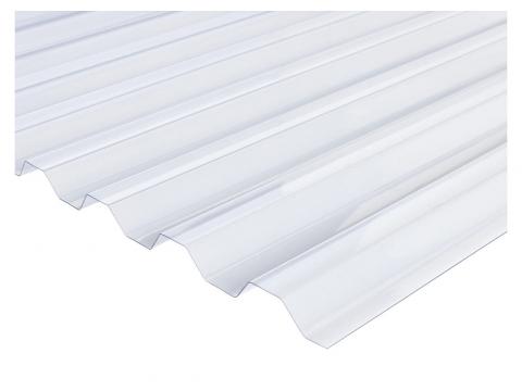 PVC PLAQUE ONDULEE 76/18 CRISTAL 1.15X1,53M