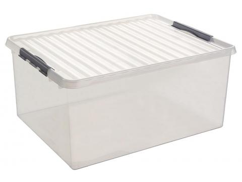 Q-LINE BOX 120L TRANSPARANT/METAAL