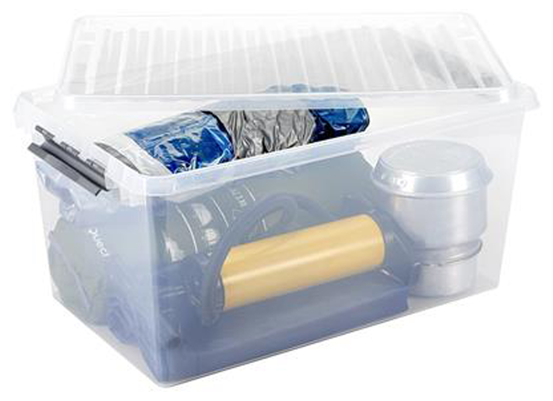 Q-LINE BOX 120L TRANSPARENT/METAL