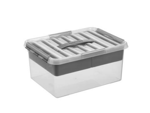 Q-LINE MULTIBOX 15L TRANSPARENT/METAL