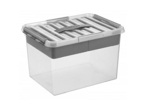 Q-LINE MULTIBOX 22L TRANSPARENT/METAL