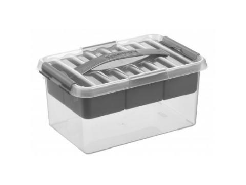 Q-LINE MULTIBOX 6L TRANSPARANT/METAAL