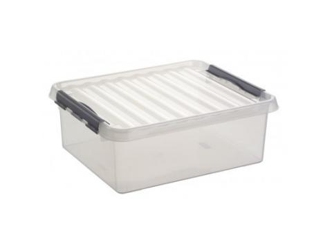 Q-LINE BOX 25L TRANSPARENT/METAL