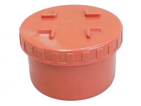 PVC TAMPON DE VISITE Ø110MM ROUGE-BRUN