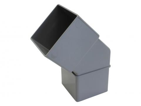 COUDE PLUVIALE CARREE 80X80MM 45° GRIS FONCE M/F