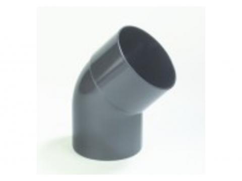 RWA BOCHT PVC ROND Ø80MM 67° DONKERGRIJS M/F