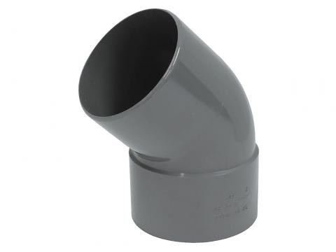 COUDE PLUVIALE Ø80MM 45° GRIS FONCE M/F