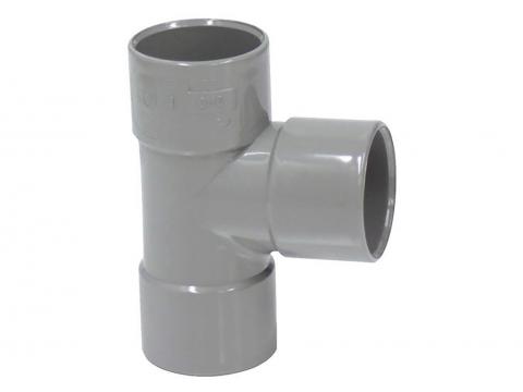 T EN PVC Ø32 87° GRIS F/F/F