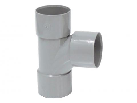 T EN PVC Ø40 87° GRIS F/F/F