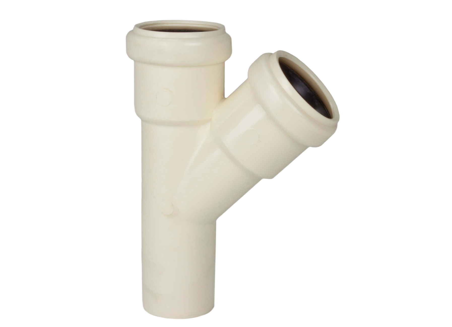 T EN PVC SANITAIR 45° IVOIRE M/F/F