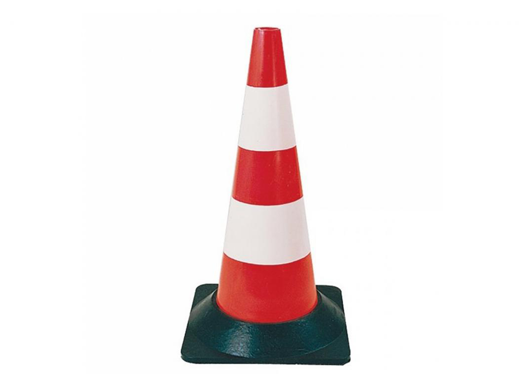 CONE DE SIGNALISATION ROUGE/BLANC 50CM