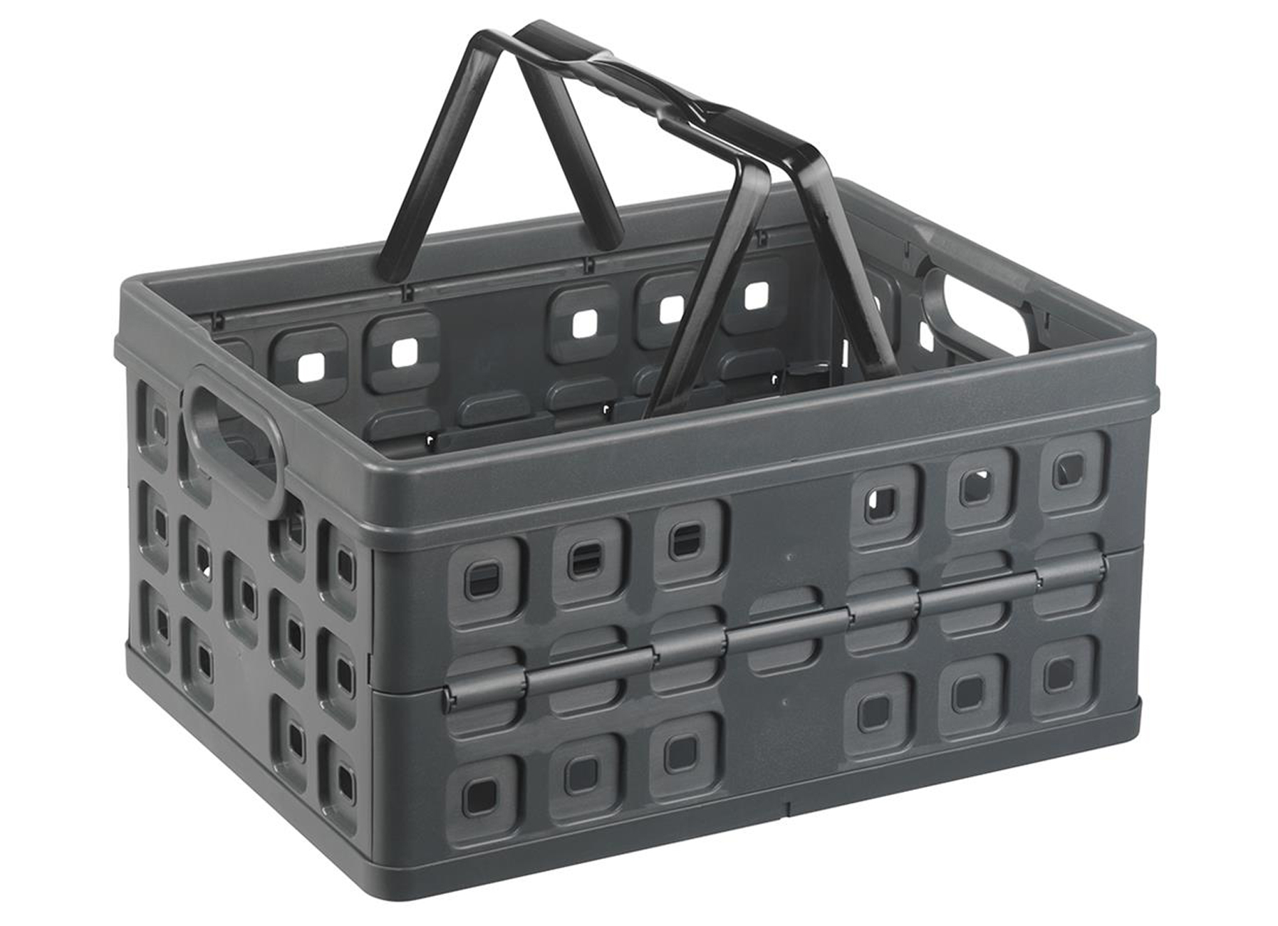 SQUARE BOITE DE RANGEMENT PLIANTE AVEC POIGNEE 32L ANTHRACITE