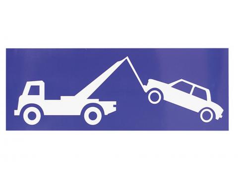 STICKER 'WEGSLEEPREGELING'