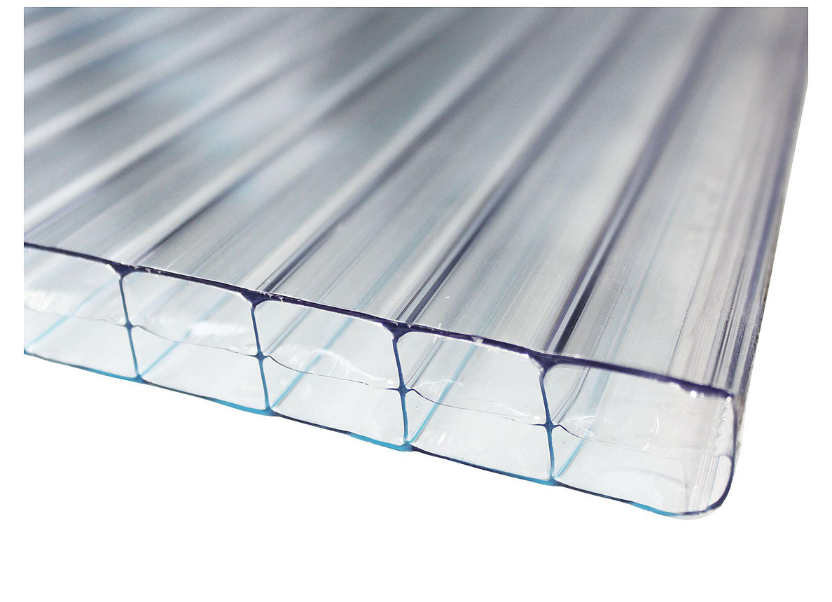 SUNLITE PLAQUE EN POLYCARBONATE TRIPLE PAROIS TRANSPARENT