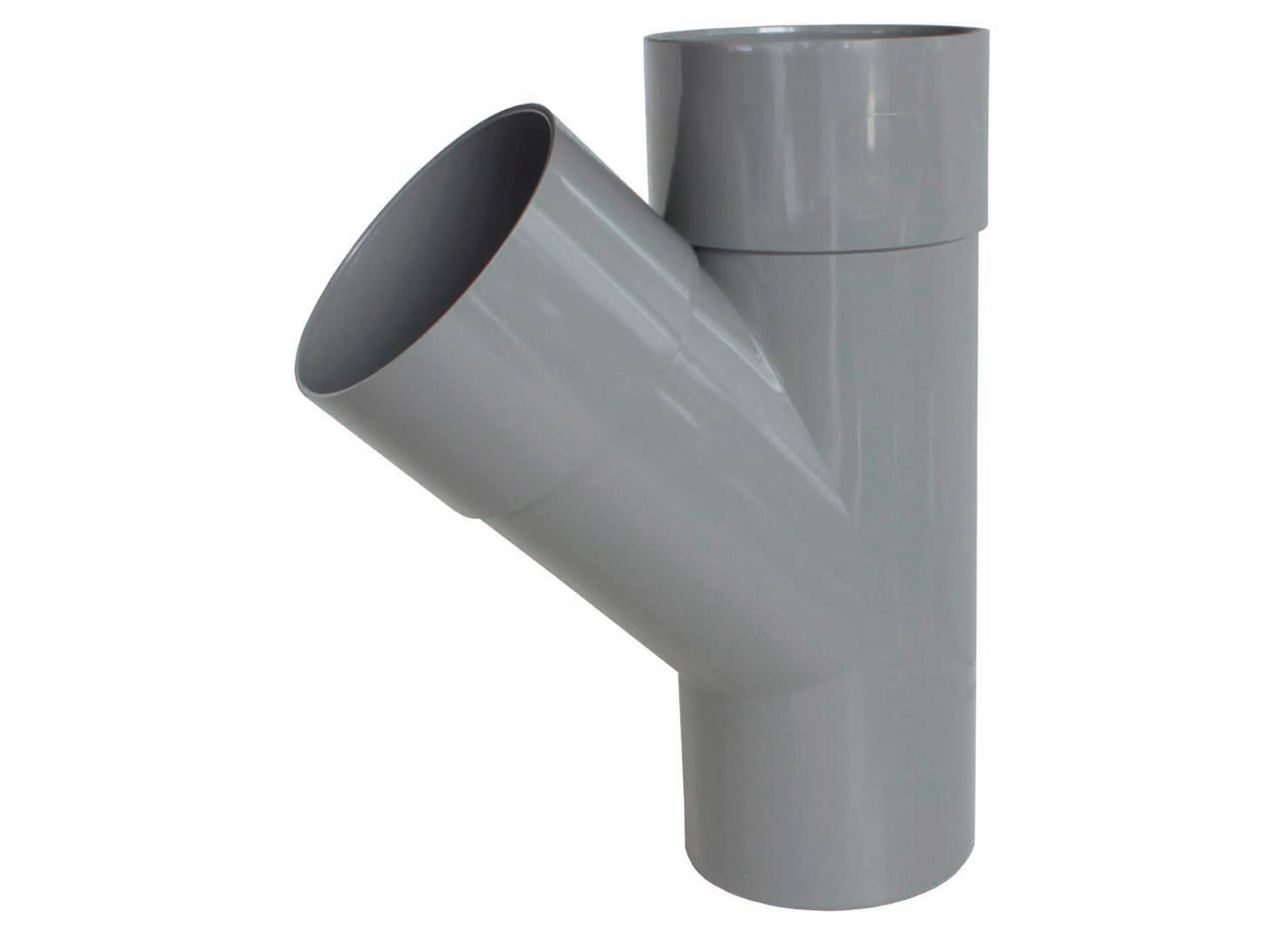 T EN PVC Ø100 45° GRIS FONCE