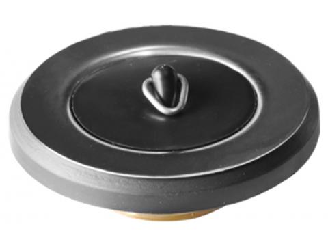 CREPINE MET DRAAD MESSING MET RUBBER STOP KROON D80 - DRAAD 6/4''