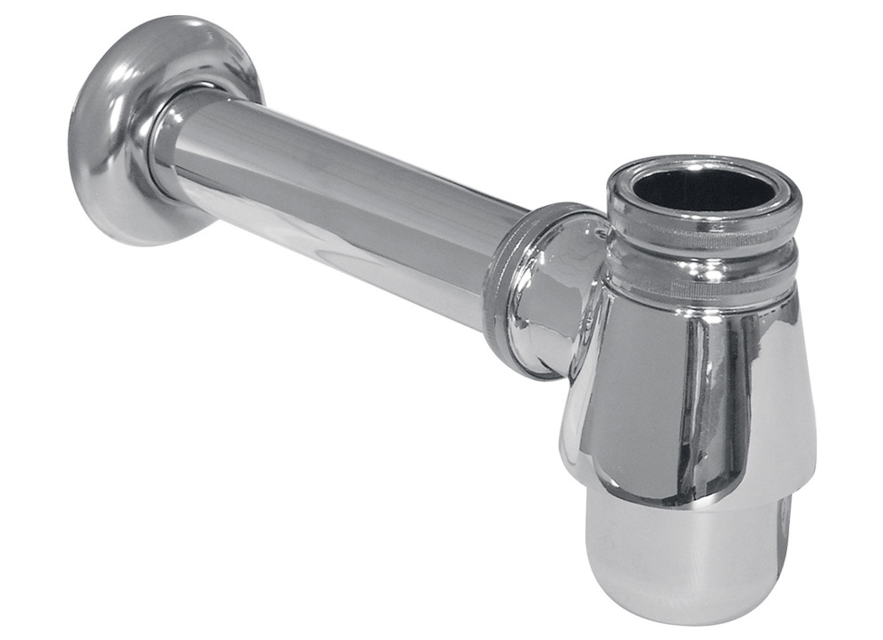 SIPHON DE BOUTEILLE CHROME AVEC TUBE SANS BONDE
