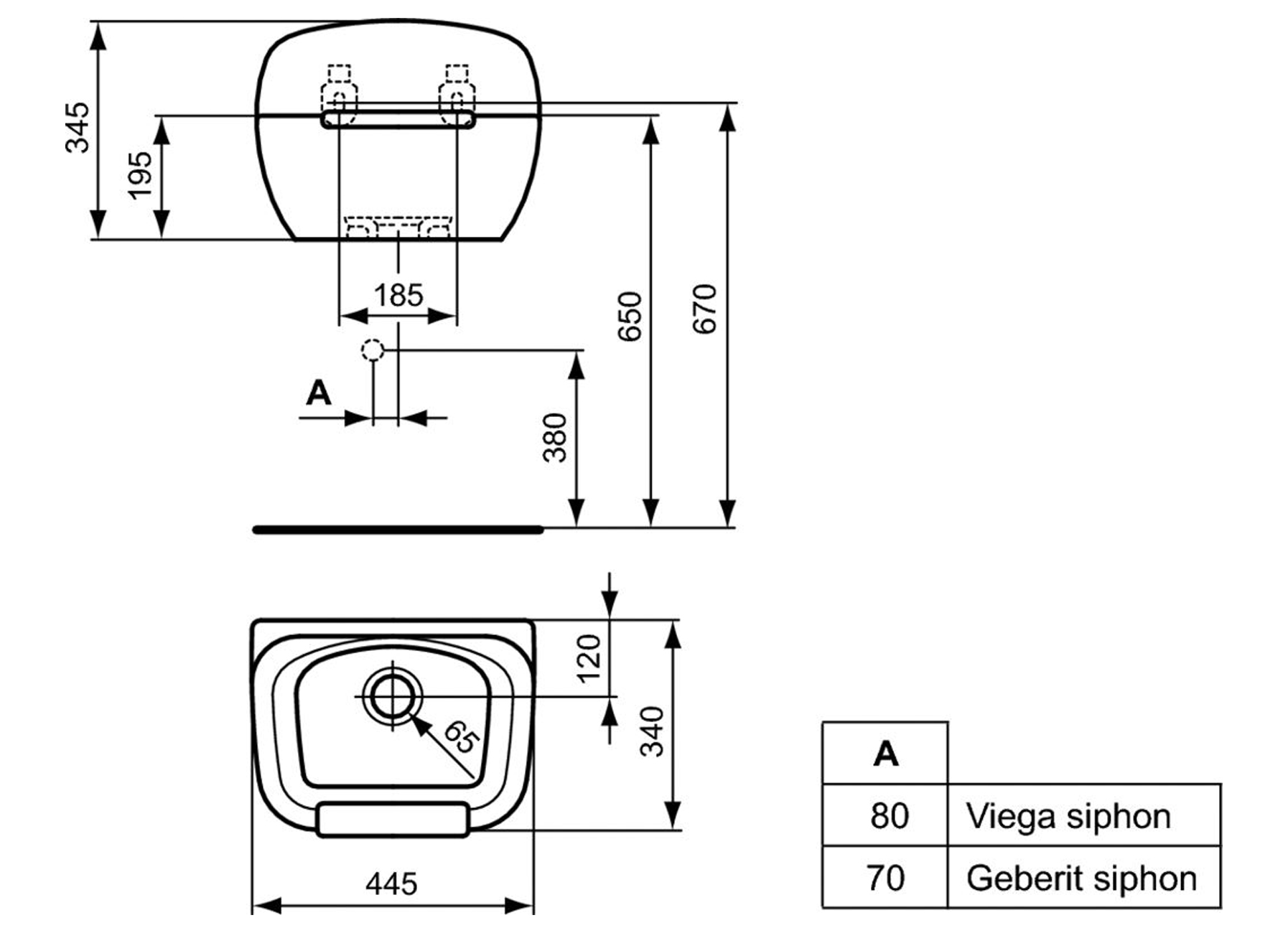 IDEAL STANDARD UITGIETBAK PORSELEIN