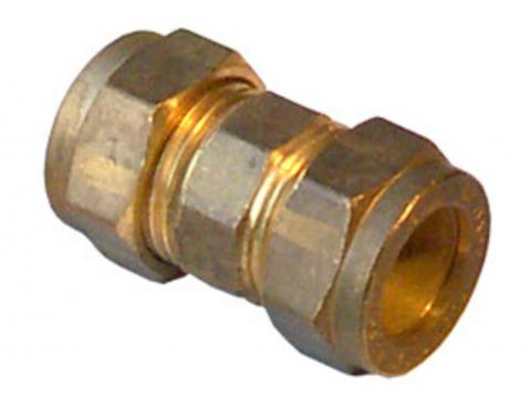 KLEMKOPPELING RECHT MESSING Ø22MM