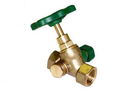 SCHUINE STOPKRAAN MESSING FF MET AFTAP 1/2''