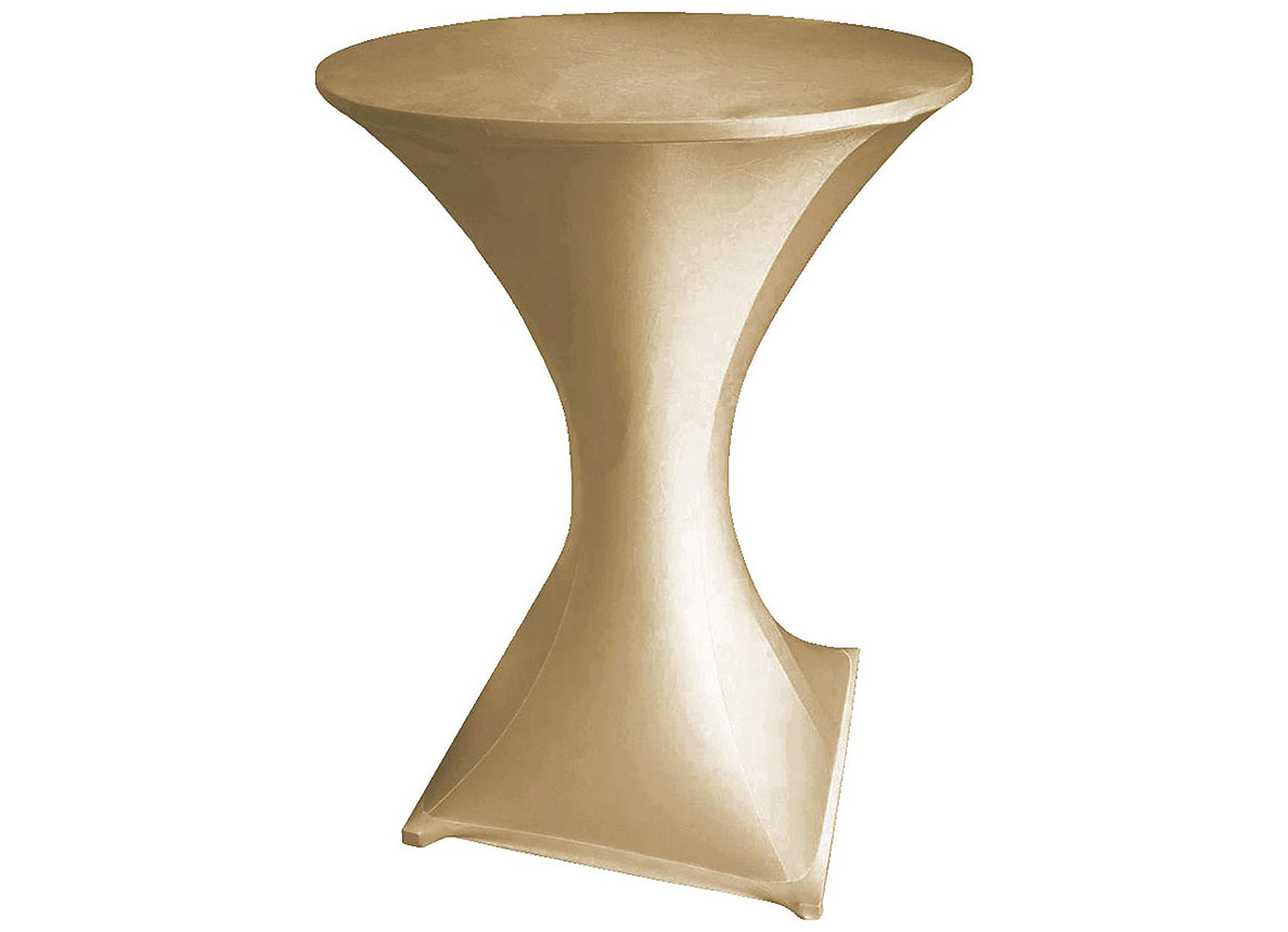 HOUSSE POUR TABLE COCKTAIL HAUTE Ø80CM - CHAMPAGNE