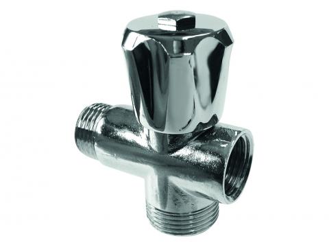 ROBINET INTERMEDIAIRE CHROME 1/2M X 3/4M X 1/2F