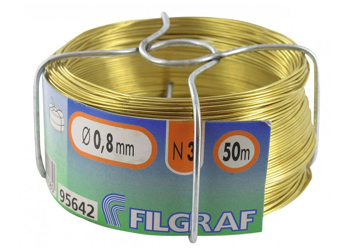FIL DE TENSION LAITON 0.8MMX50M