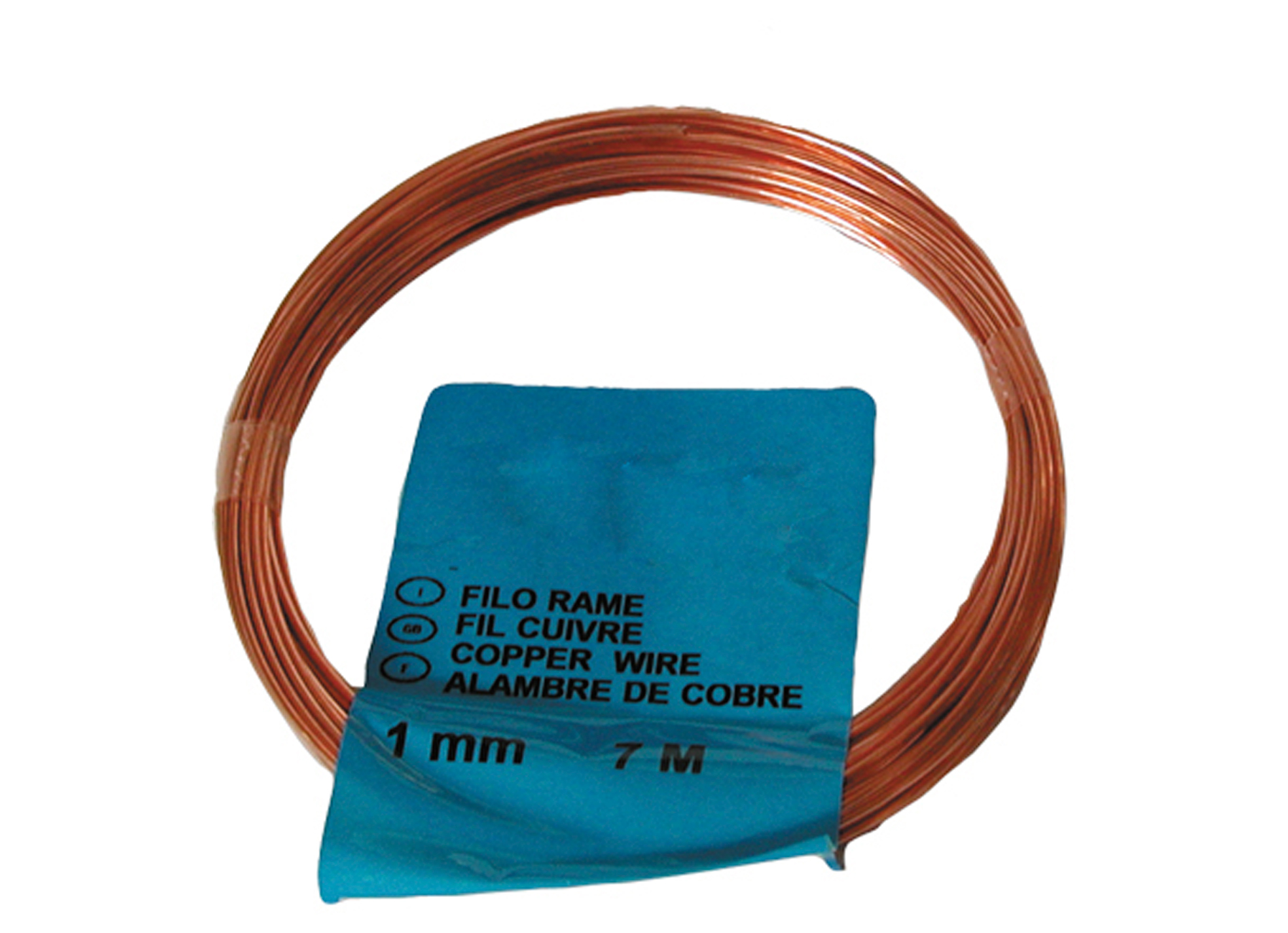 FIL DE TENSION CUIVRE ROUGE 1.0MMX7M