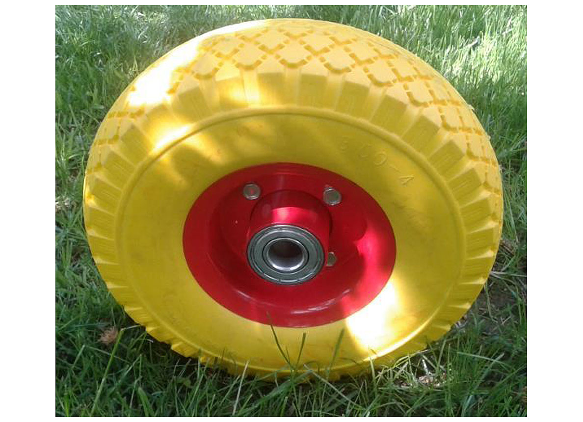 ROUE DE DIABLE JAUNE PU 3.00-4