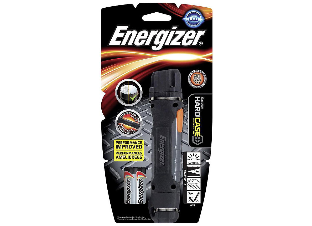 TORCHE ENERGIZER HARDCASE PRO + 2 AA BATTERIES