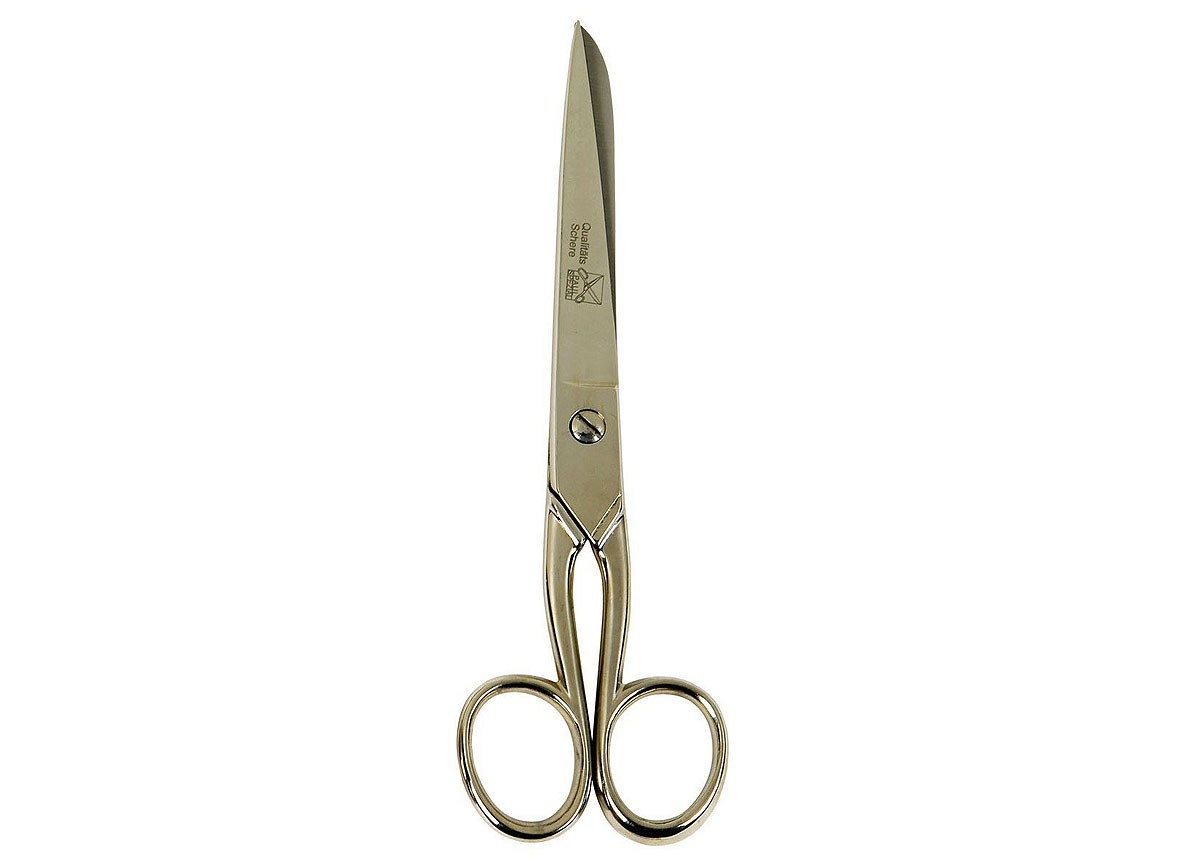 HUISHOUDSCHAAR 18CM VERNIKKELD